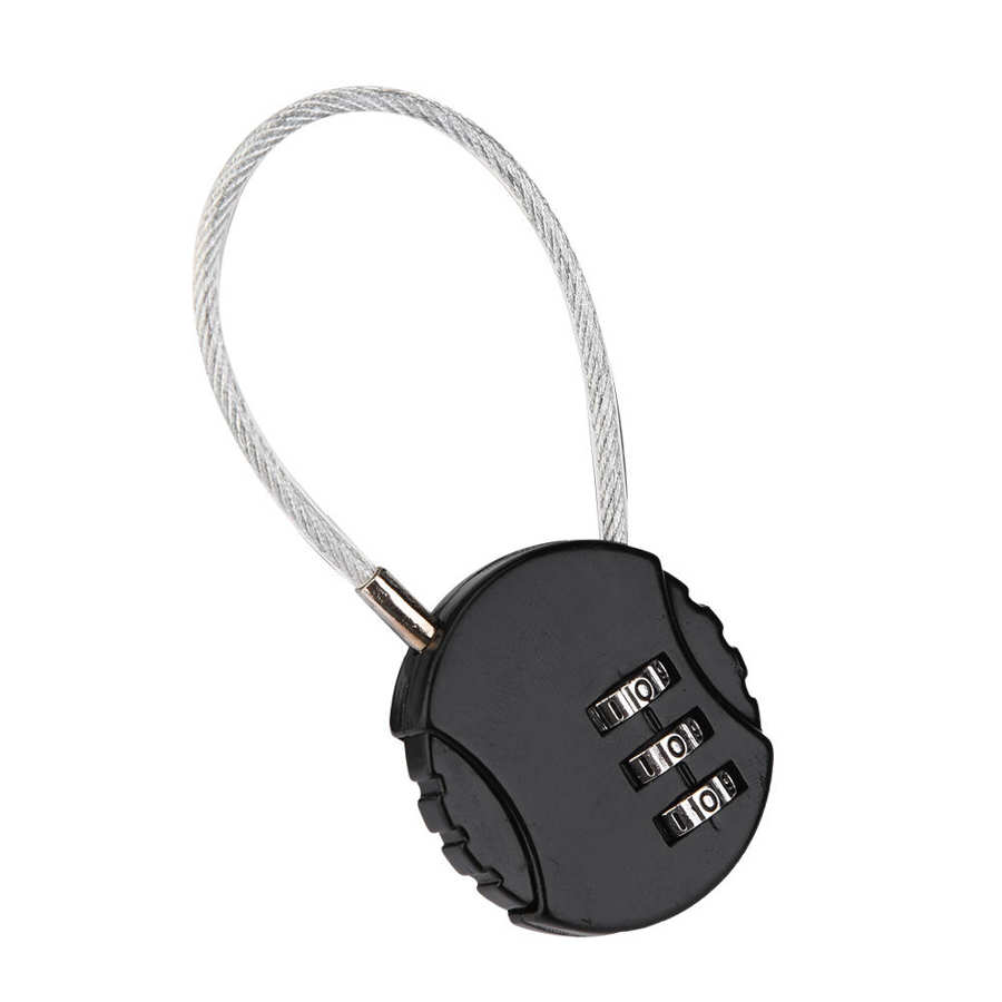 3 Digit Portable Security Cable Luggage Locks Password Suitcase Coded Lock Safe