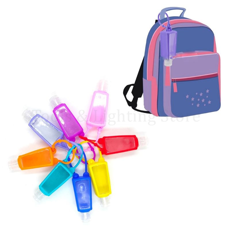 5Pcs 30ml Silicone Travel Bottles Silicone Refillable Squeezable Container Bottles Empty Keychain Carrier