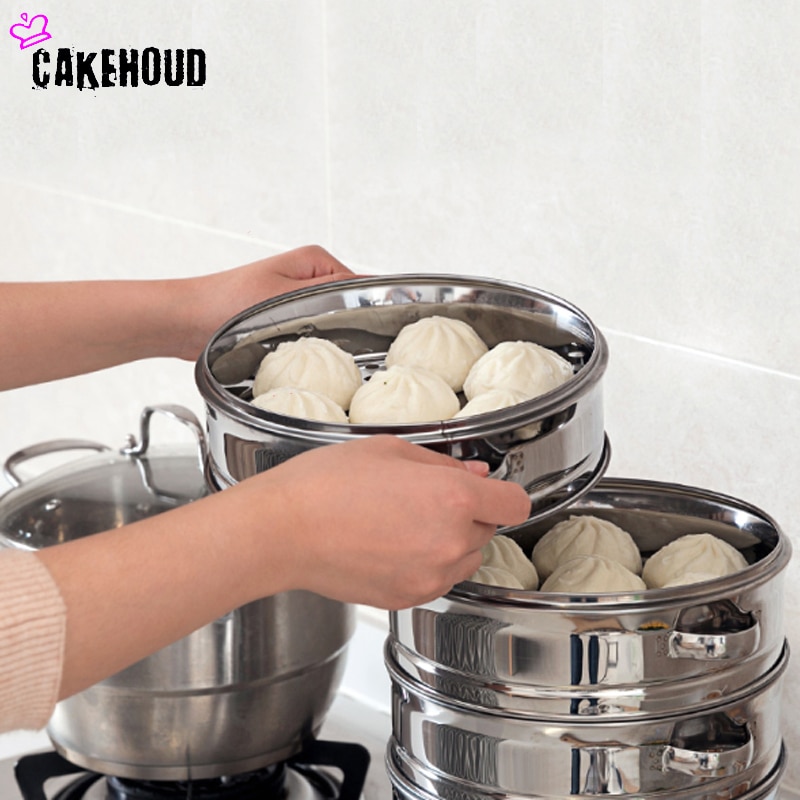 Chinese Cookware Stainless Steel Thickened Steamer Multi-function Soup Steamer Kitchen Fish Rice Vegetable Universal Steamer