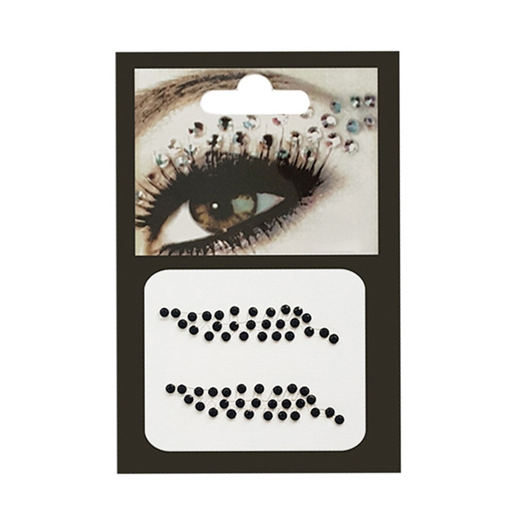 Kropp ansikte smink tillfällig glitter ögon klistermärken diy nail art strass dekor