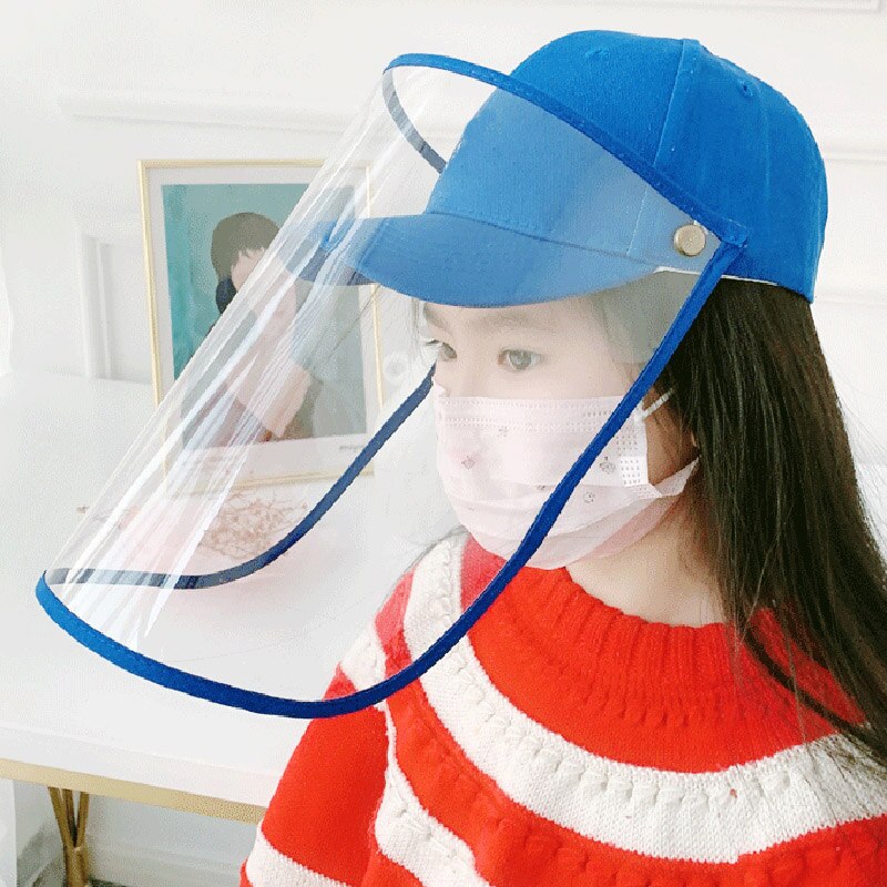 Kids Spring Baseball Cap Hat Cap Anti Fog Dust Hat with Protection Cover for Girls Boys HFing