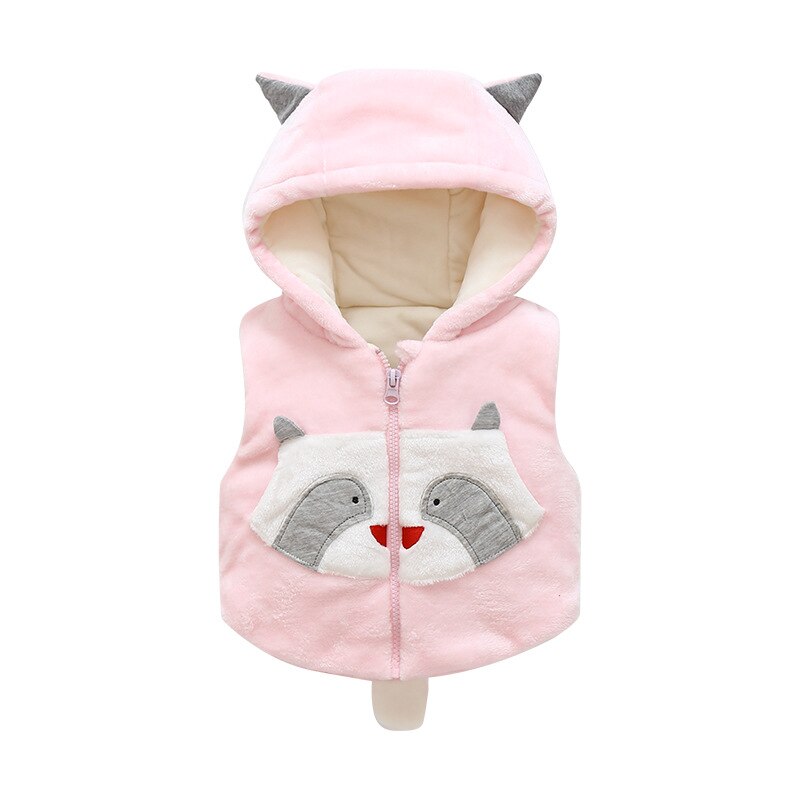 automne hiver bébé polaire gilet dessin animé chat épaissir coton bébé fille gilet enfant en bas âge garçons veste sans manches