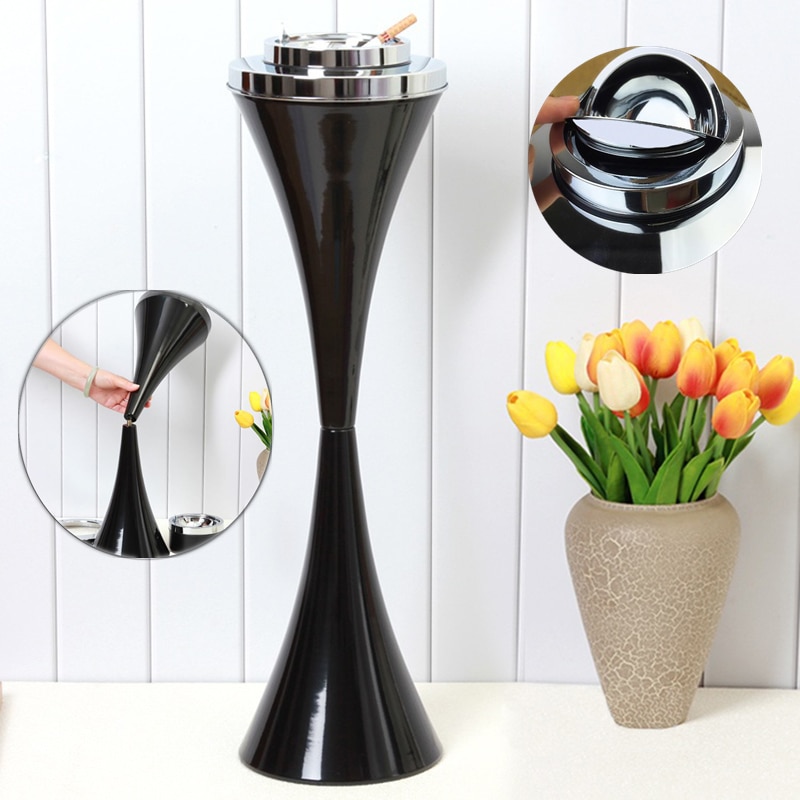 Creatieve Vloerstaande Asbak Met Deksel Asbak Mode Lift Gang Verticale Asbak Voor Thuis Kantoor Roken Accessoires