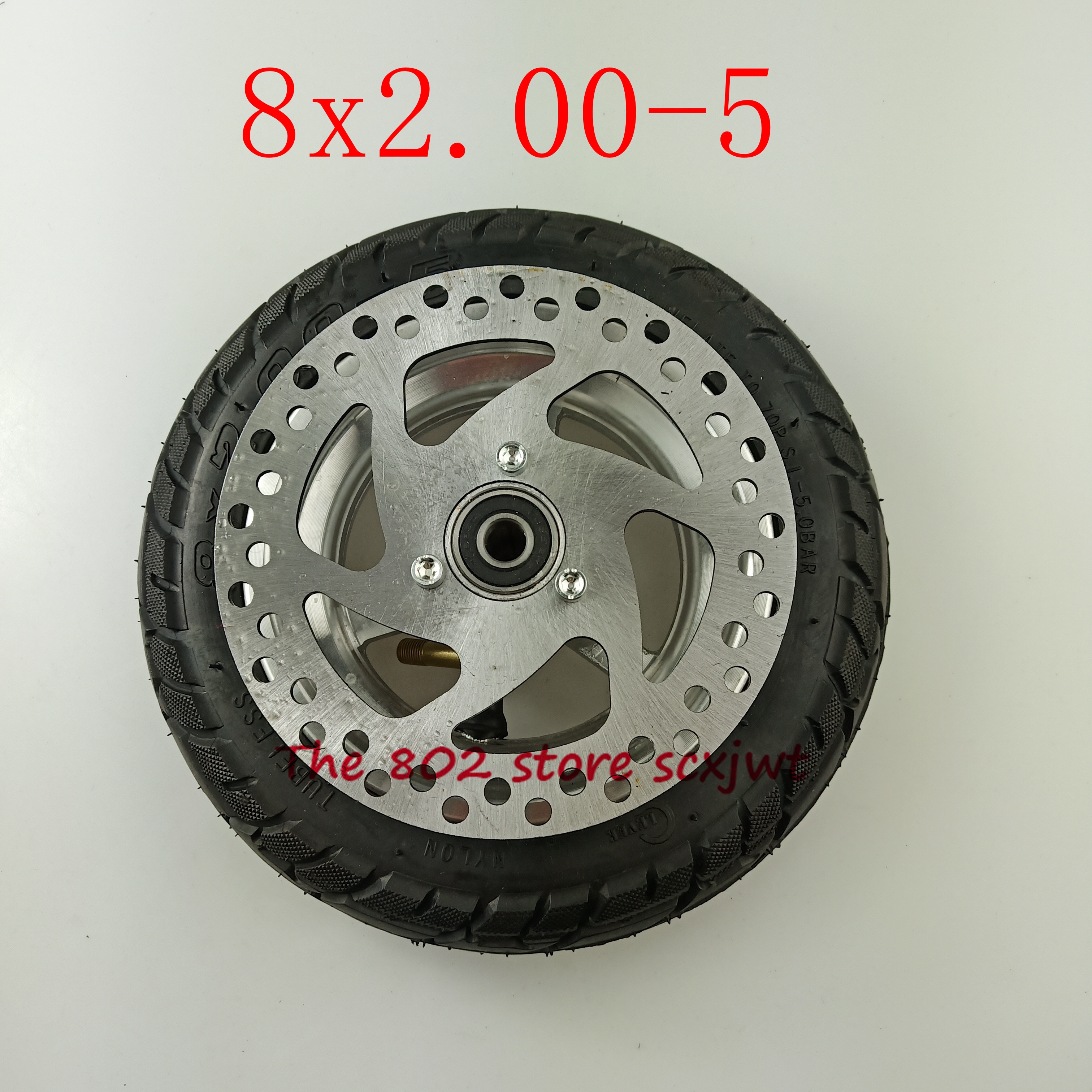 8 x 2.00-5 tubeless dekk hjul dekk + plate bruk for pocket bike mini sykkel elektrisk scooter