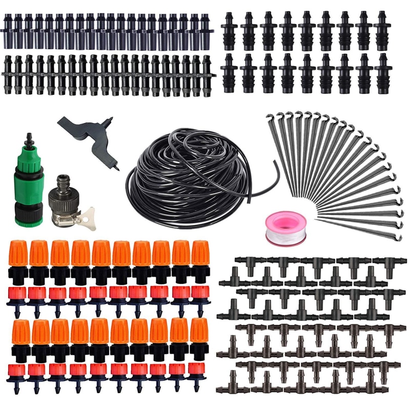 Kits with Adjustable Dripper 30m Automatic Micro Drip Irrigation System Garden Irrigation Spray Self Watering