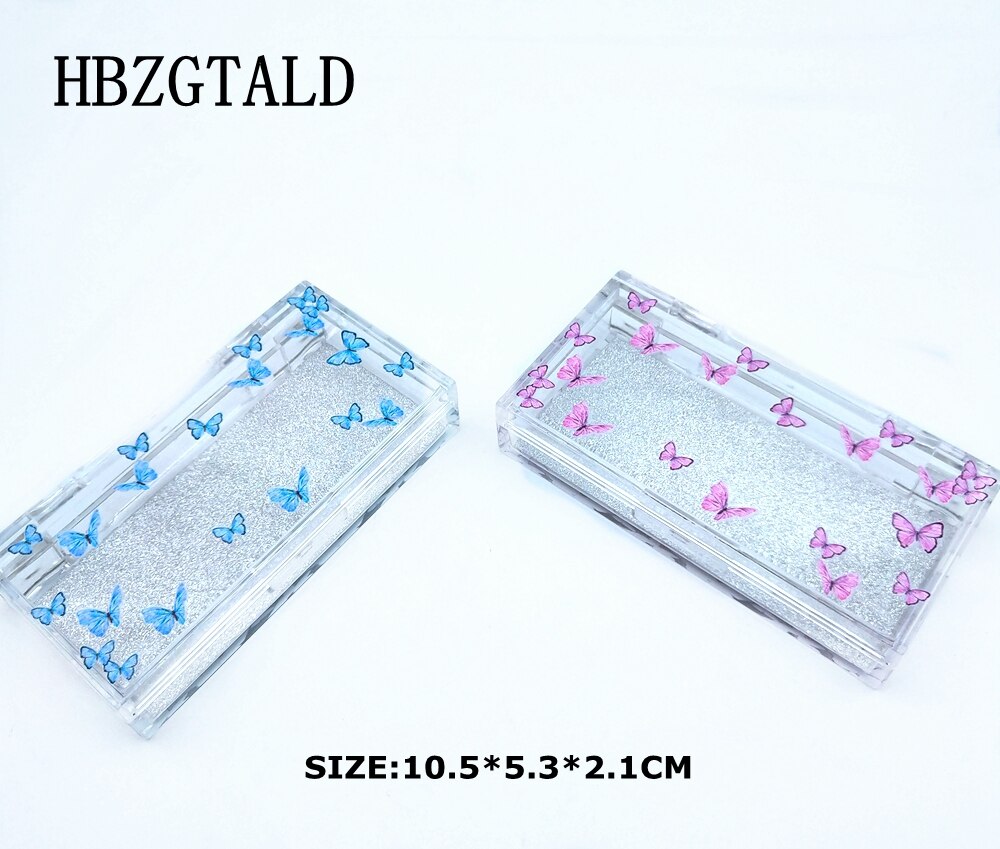 10/20 pcs butterfly print Eyelash Packaging Box Empty Boxes Eyelash Package Case 8-25mm Lashes Rectangle Box