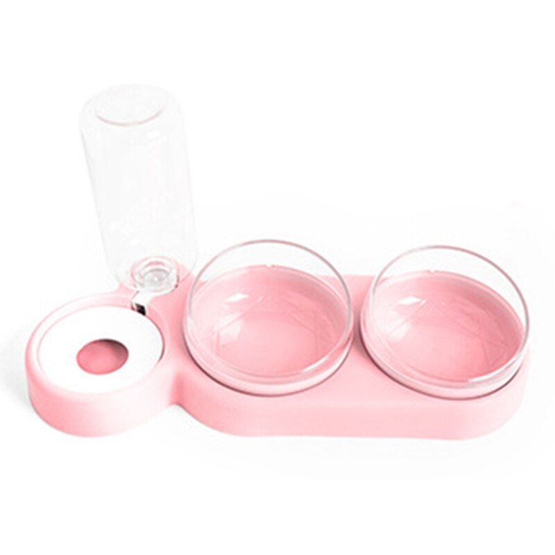 Practical Pet Dog Feeder Double Bowl Automatic Water Feeding Drinking Water R66B