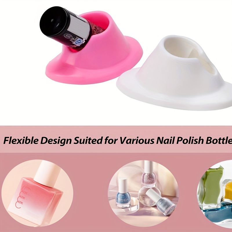 Nagellacksflaskställ nagellackshållare mjuk gummi nagellacksflaskställ poleringshållare går inte att öppna och är inte spetsig