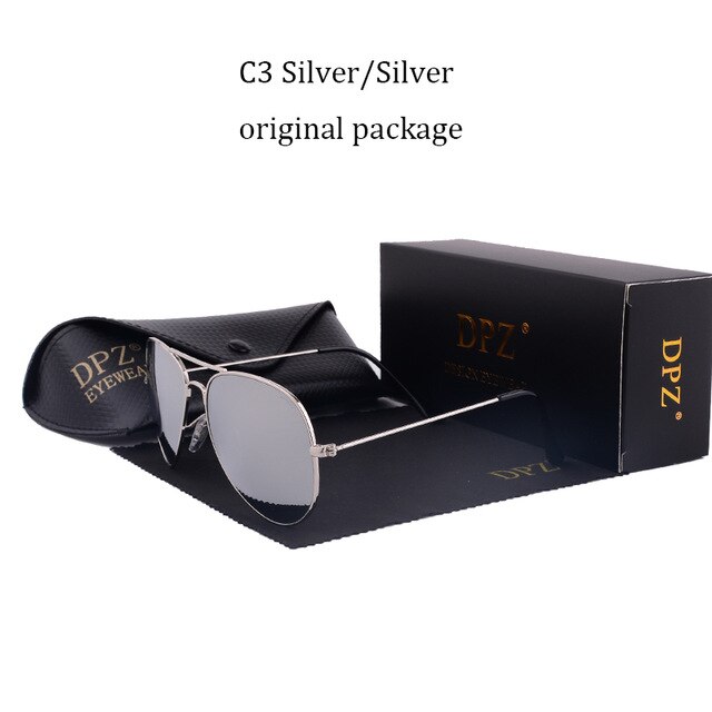 DPZ Glass lenses Gradient women sunglasses men 58mm 3025 Mirror G15 Gafas rayeds Brand sun glasses UV400: C3 with package