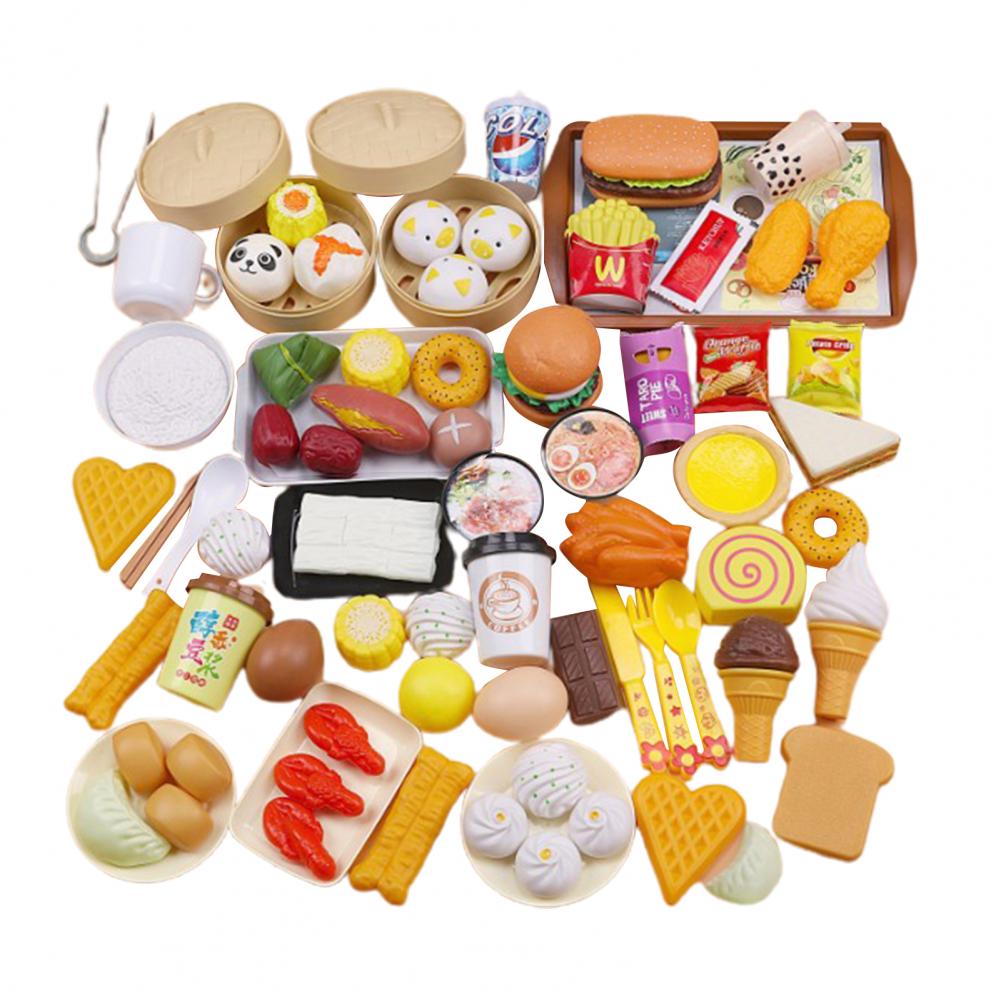 1Set Simulatie Gestoomde Broodje Mini Delicate Plastic Pretend Play Food Speelgoed Snijden Voedsel Speelgoed Voor Kinderen Educatieve Cadeau Voor kids