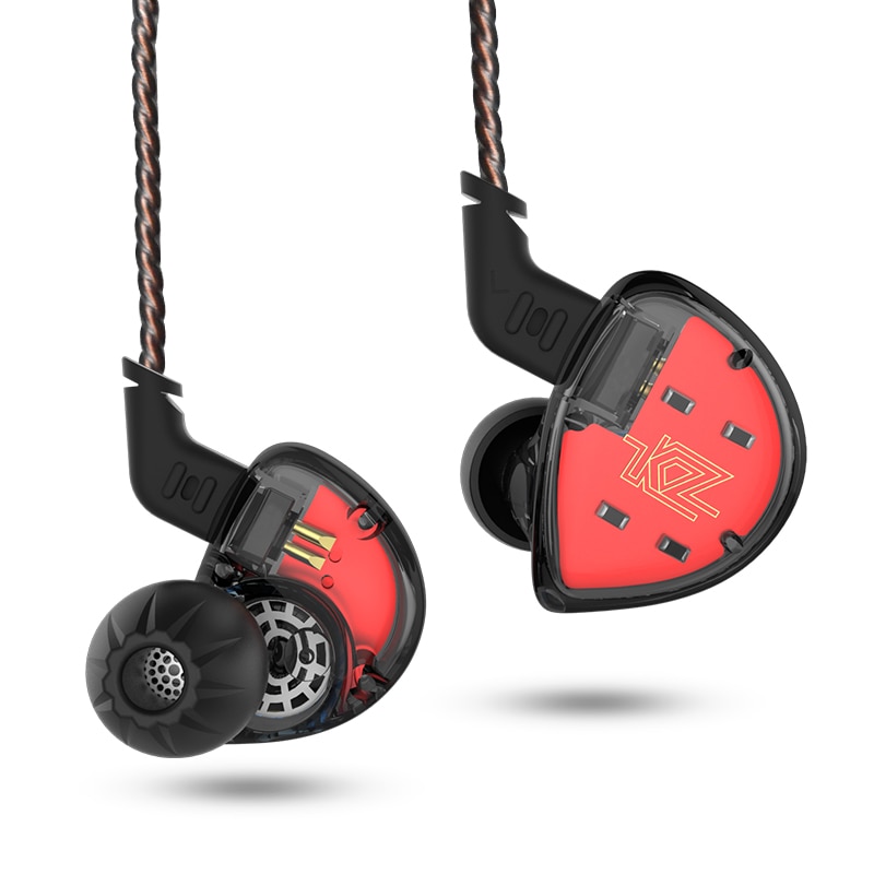 Kz ES4 1DD + 1BA Hybrid Hifi Oortelefoon Dynamische Driver Noise Cancelling Headset In-Ear Oortelefoon Vervanging Kabel AS10 ZS10 S1 S2