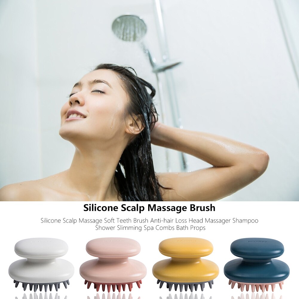 Mini handheld cabeça de silicone corpo escova de massagem de cabelo shampoo escova de lavagem de cabelo escova de banho spa emagrecimento