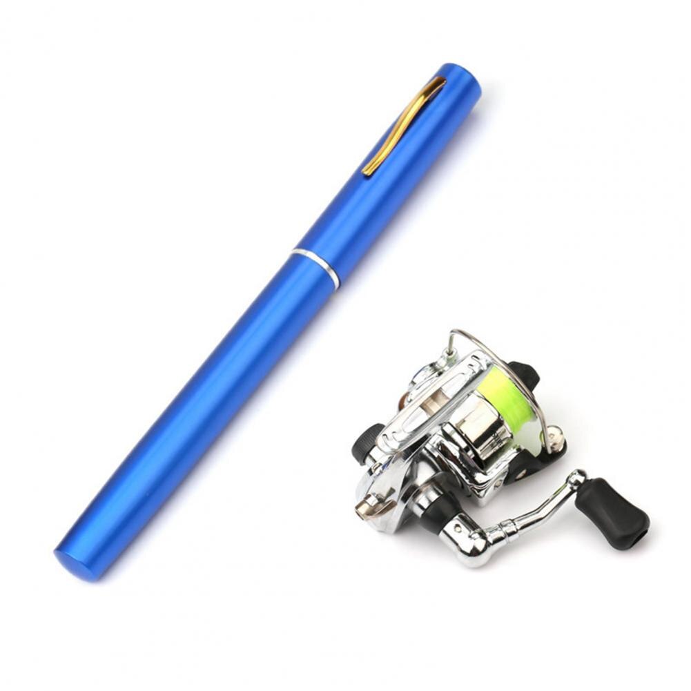 1,6 m Stift bilden Teleskop Mini Angelrute Stange mit Metall Spinnen Spule Rad
