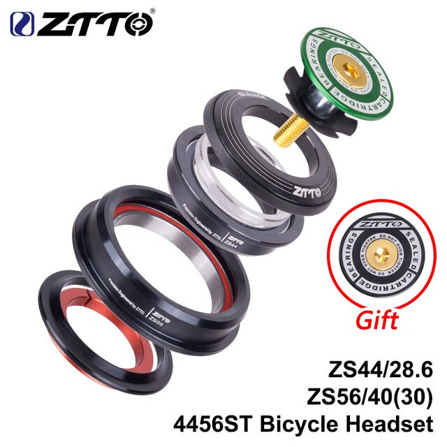 Ztto mtb cykel vejcykel headset headset  zs44 zs56 cnc 1 1/8 " -1 1/2 " 1.5 konisk 28.6 lige rør gaffel intern 44 56 headset: 4456st- grønne