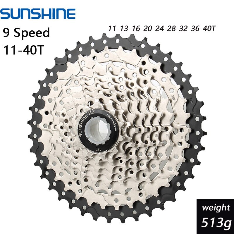 Cykel mtb kassette 8s 9s 10s 11s speed 32/36/40/42/46/50t frihjul breddeforhold mountainbike svinghjul: 9 hastighed 11-40t