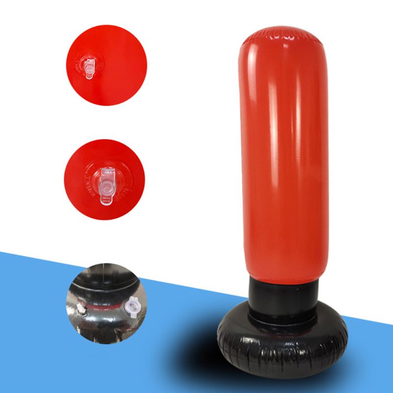 Vertical Boxing Column Standing Punching Bag Inflatable Tumbler Fitness Sandbag
