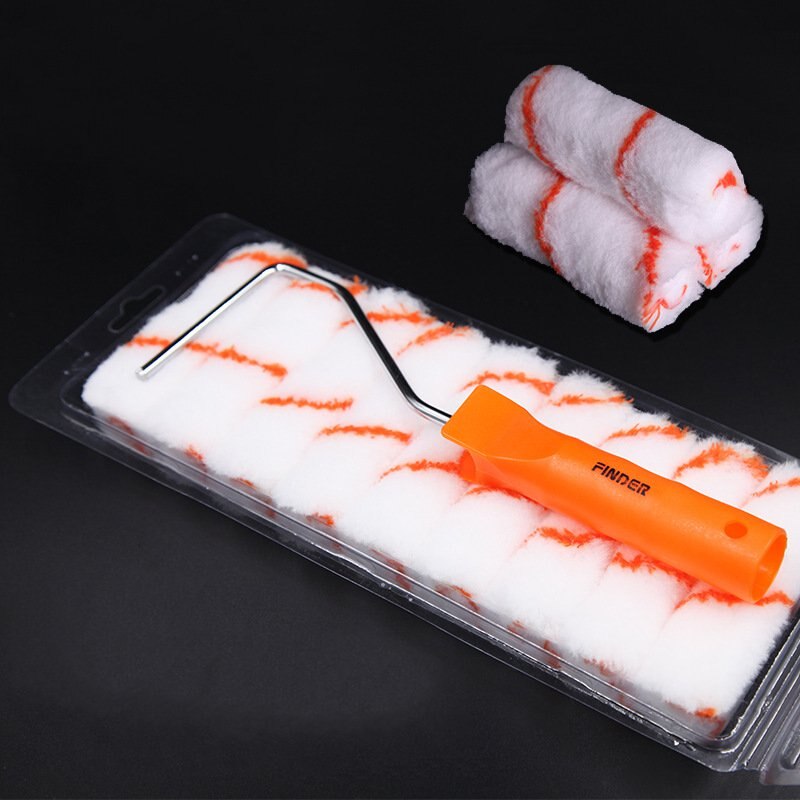 10Pcs/set Roller Brush Household DIY Handle Wall Painting 105MM Simple Installation Renovation Tool Polyester Fiber Roller Brush