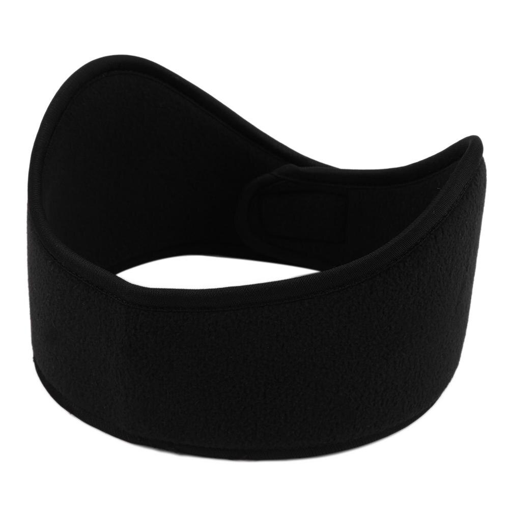 Unisex dames heren winter polar fleece oorband rekbaar comfortabel hoofdband oorkappen oorwarmers zwart rekbaar haarband