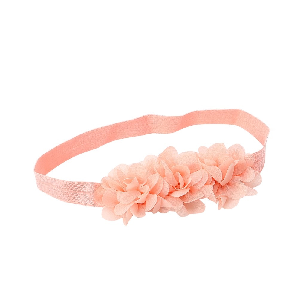 Baby Headband Flower Girls Pink Ribbon Hair Bands for Baby Girls Kids Headbands Turban Newborn Haarband Baby Hair Accessories: Pink