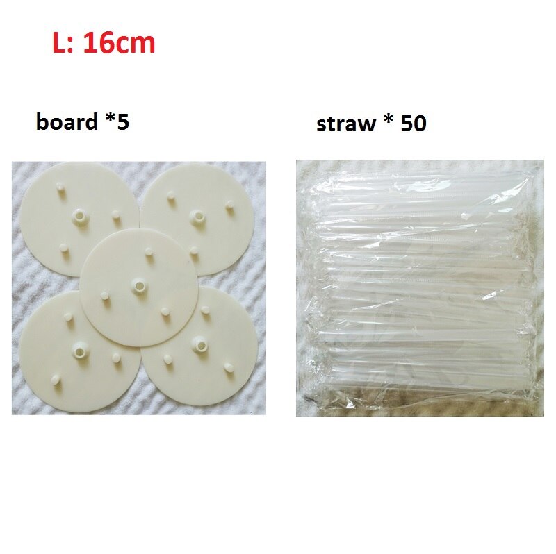5 sets Baking tools for cakes Cake support rack shelf gasket 6/8 inch double layer multi cake bottom support frame with straw: 16cm set