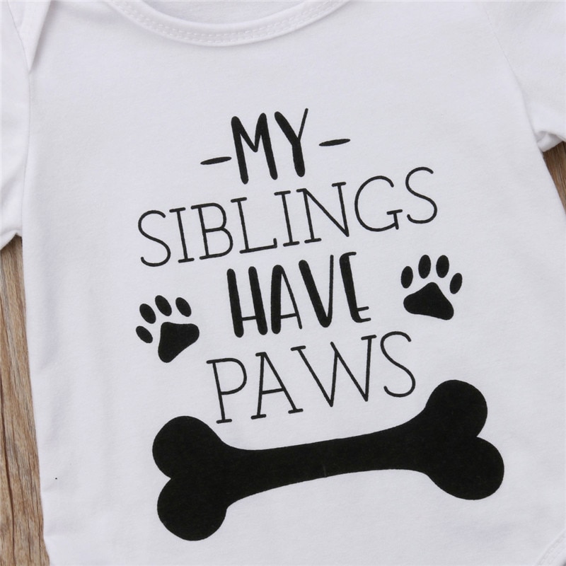 Tops Newborn Baby Boys Girls Bodysuit Jumpsuit Clothes Outfits Letter Clothing 0-18M