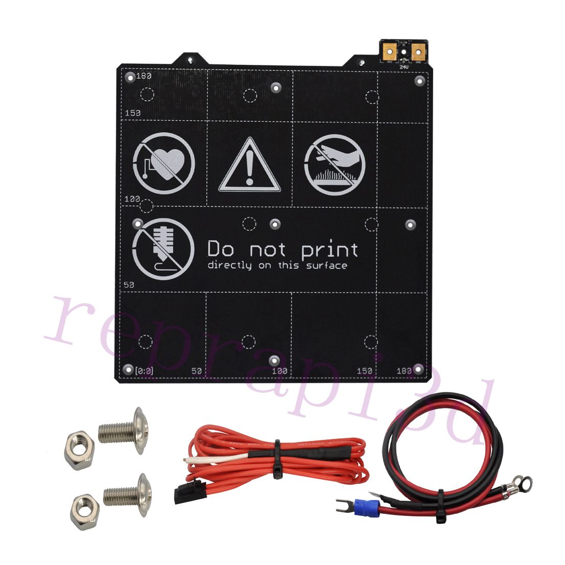 High Flatness 3D Printer Parts 24V PRUSA MINI Heated Bed Heater Bed with Semitec Thermistor for Prusa Mini 3D Printer