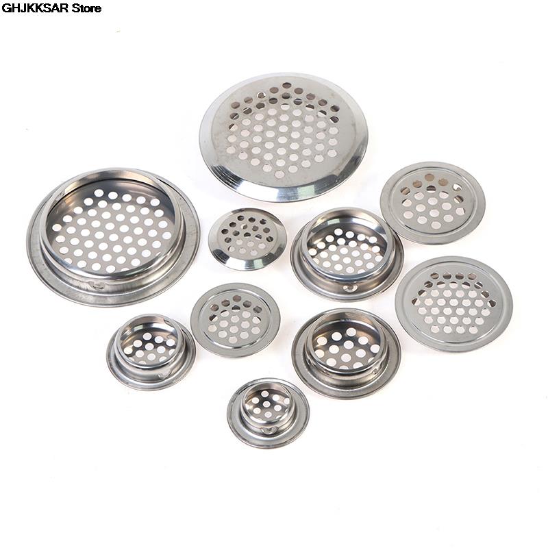 10 stk rundt skab luftkanal udluftning stål jalousi mesh hul prop dekoration dæksel garderobe gitter ventilationssystemer dia .19mm-53mm