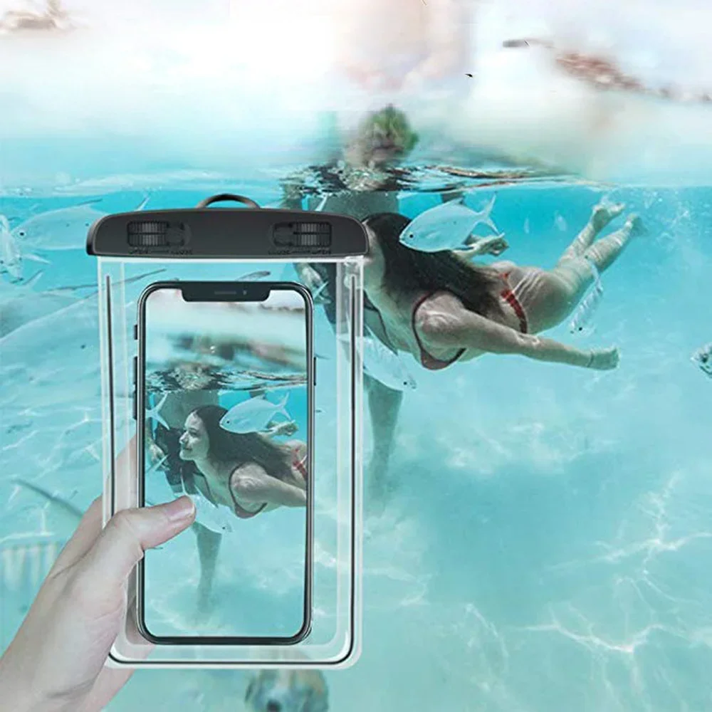 Summer Luminous Waterproof Pouch Swimming Gadget Beach Dry Bag Phone Case Cover Camping Skiing Holder For Cell Phone 3.5-6.5Inch