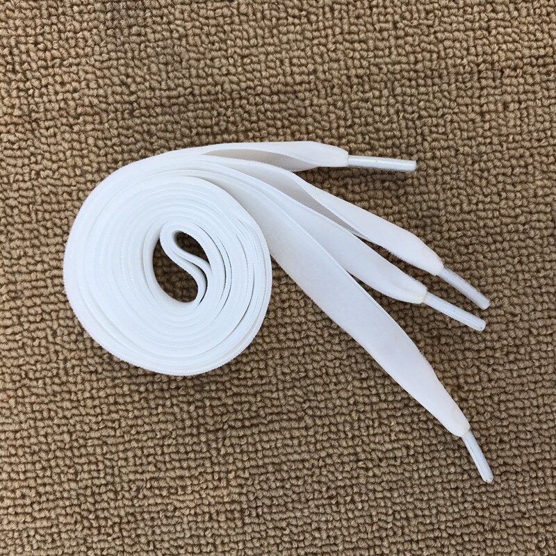 Flat Wide Lace Velvet Surface Shoelaces Women Men Black White Blue Colorful Shoes Laces for Sneaker Sports Casual Shoe Strap