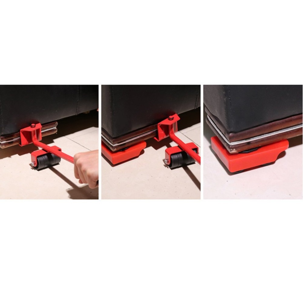 Hjemmevogn løft og flyt glidersæt nemt system til møbler 5- punkts sæt møbler liftertransport sæt tung mover