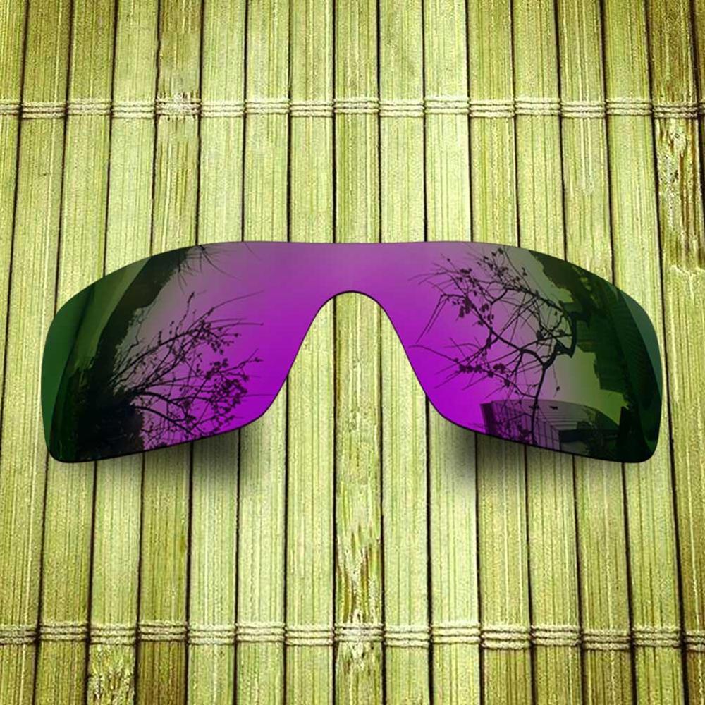 Polarized Replacement Lense For-Oakley Batwolf Sunglasses Frame True Color Mirrored Coating - Options: Purple