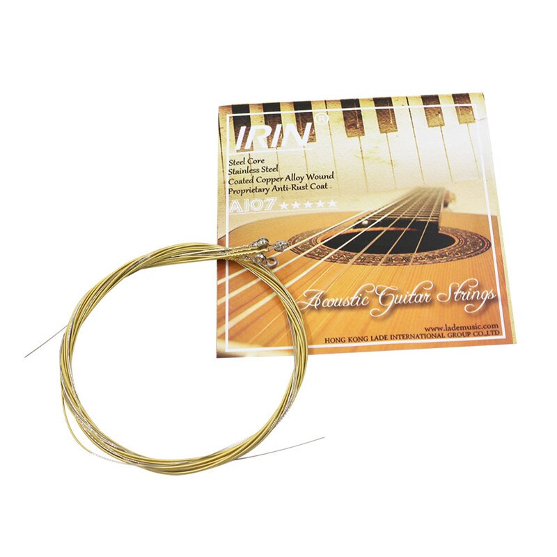 IRIN Folk Guitar Strings A107 Guitar Strings Imported High Brass Folk Guitar Strings Instrument Accessories