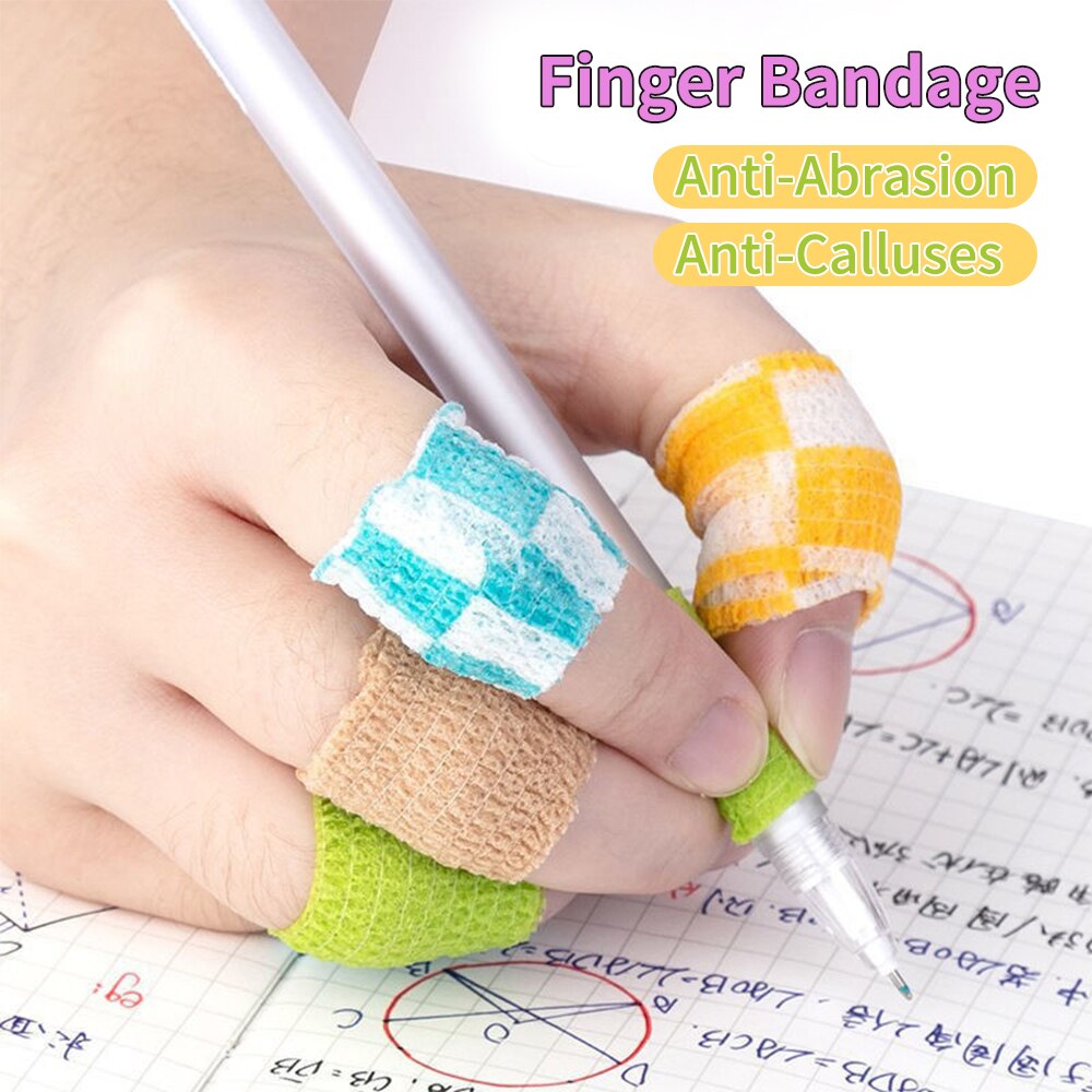 1 Roll Self Adherent Cohesive Wrap Bandage Non-Woven Bandage Calluses-Proof Breathable 1.0 Inch x 5 Yards for School Students