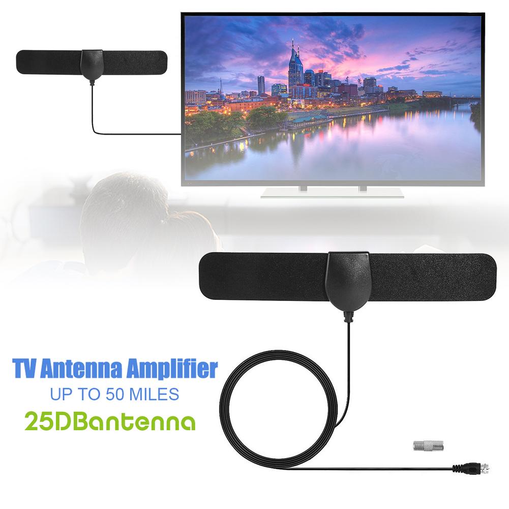 50 Mijl Indoor Digitale Tv Antenne 25dB High Gain 1080P Hdtv Signaal Ontvanger Polarisatie Lineariteit Lna Gain 25dB