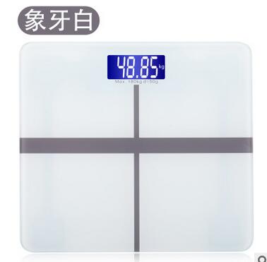 Báscula Personal de precisión para baño, dispositivo electrónico de peso de 180KG, 0,1 KG, Cuerpo Humano: Blanco