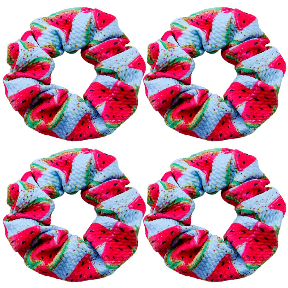 Trykt bullet liverpool hår scrunchies 1 stk, stretchy hestehaleholder, hårbåndtau for kvinner jente, stoff scrunchies ,,1 yc 10475