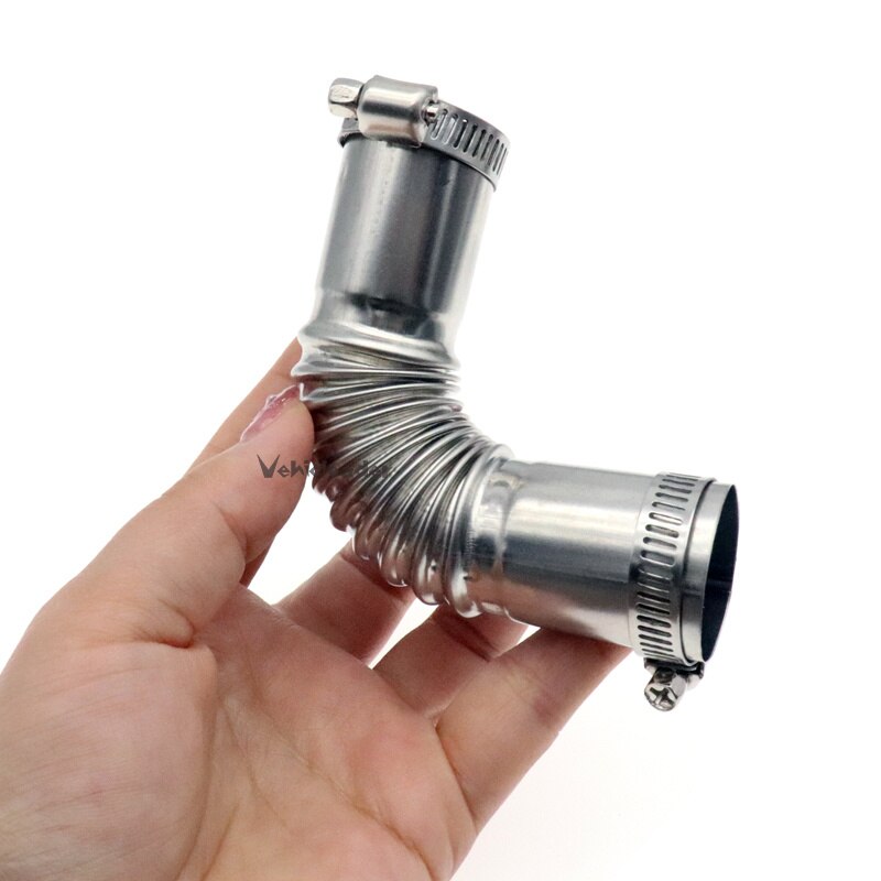 24mm Elbow Pipe Air Diesel Parking Heater Exhaust Pipe Connector W/Clamps Exhaust Tube Connector For Webasto Diesel Heater