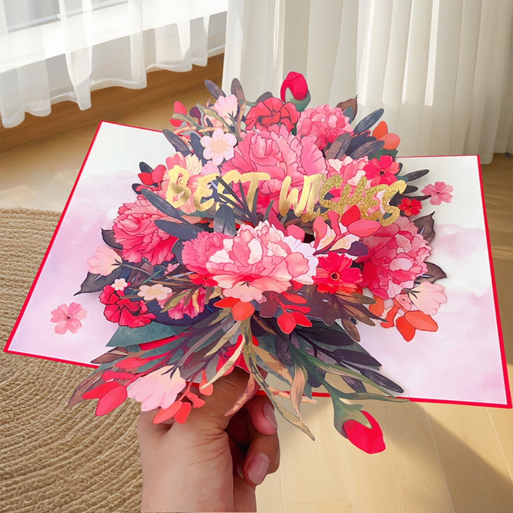 Tarjeta emergente con forma de mariposa en 3D, tarjeta de felicitación con los mejores deseos, para el día de la madre: Negro