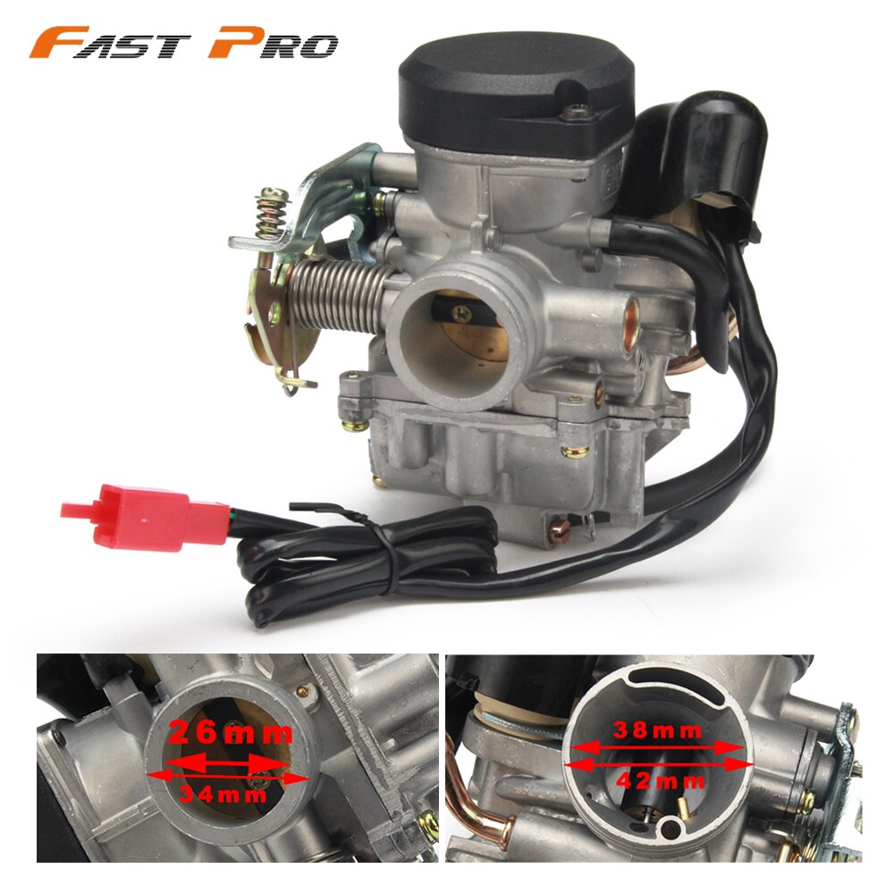 Moottoripyörä 26mm kaasutin cvk 26: lle keihin atv -skootterit  gy6 150-250cc 150 250 moottorin lika -pyörä pyörä racing