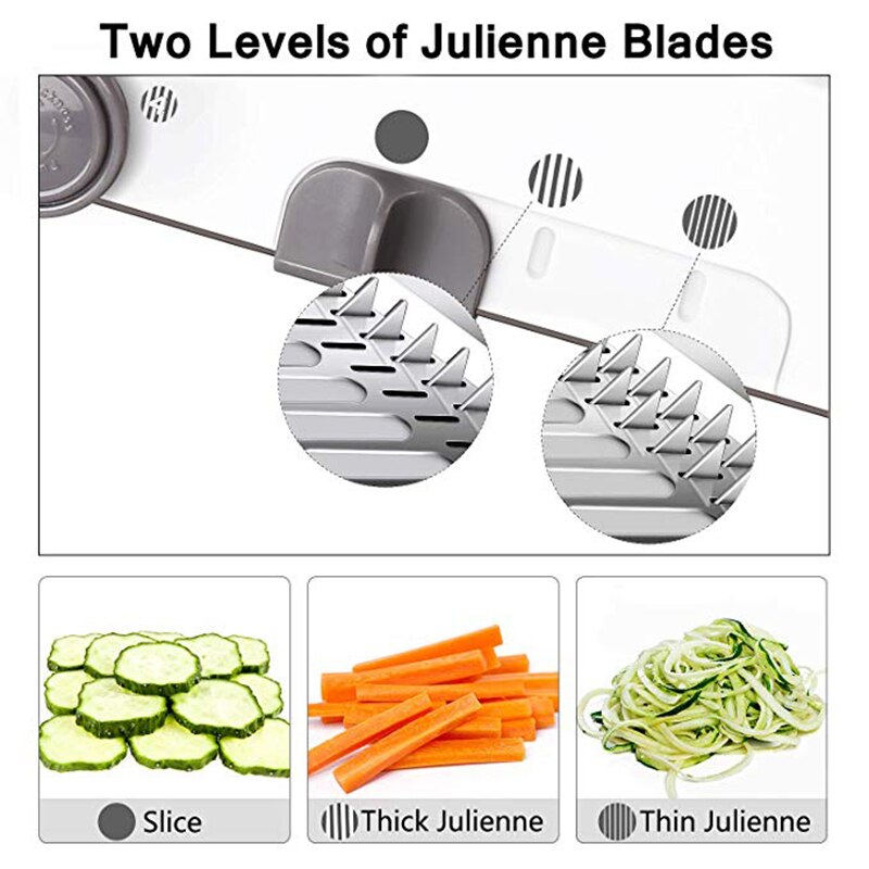 Cocina multifunción rebanador Manual de verduras mandolina inoxidable Acero Julián rallador fruta ensalada picada hogar cocina Accesorios