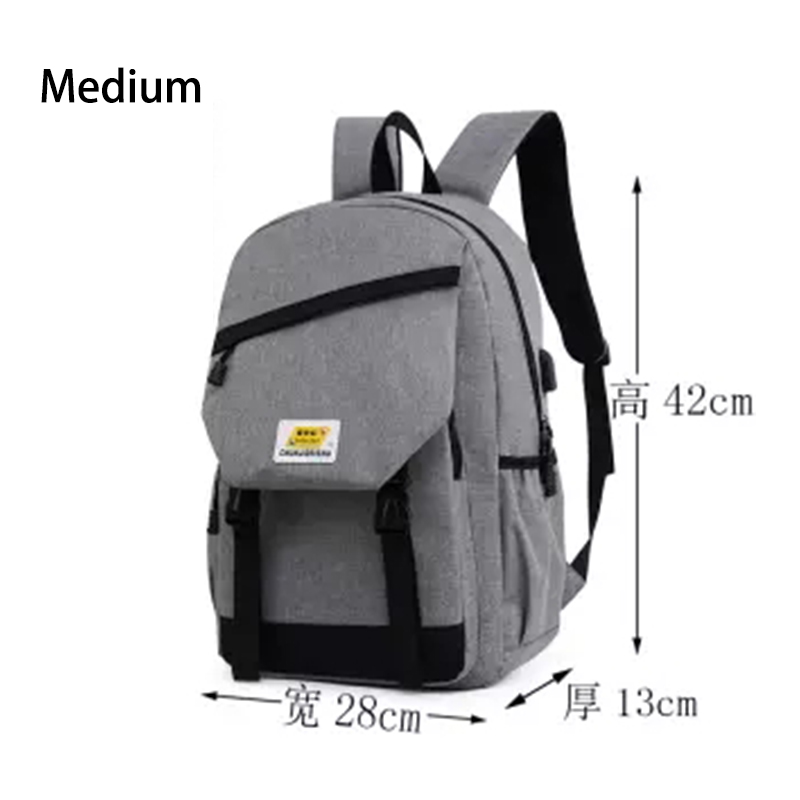Sacs à dos d'école de grande capacité pour les garçons d'adolescent sacs de lycée moyen pour les hommes d'université d'adolescent: Medium gray
