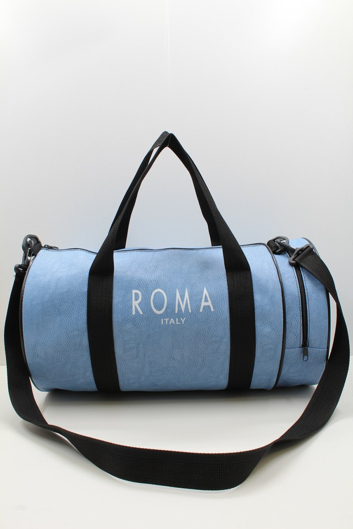 Binocular negro cilíndrico con cremallera, correa de mano para hombro, bolso deportivo, bolsa con logotipo de Italia romana, unisex: Transparente