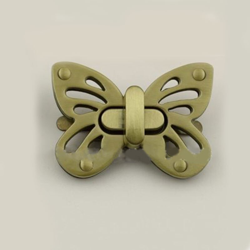 1PC Delle Donne A Forma di Farfalla intrecciare Attivare Il Blocco Della Borsa del Metallo Serratura di Chiusura per il FAI DA TE Sacchetto di Spalla Della Borsa Della Borsa: ancient sweep