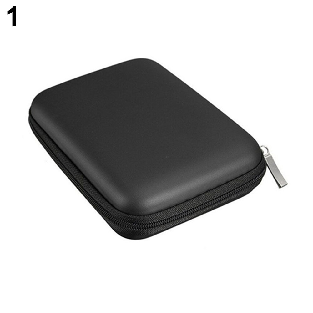 Väska fodral fodral för 2.5 tums usb extern hdd hårddisk skydda väska blixtlås hdd väska: Svart