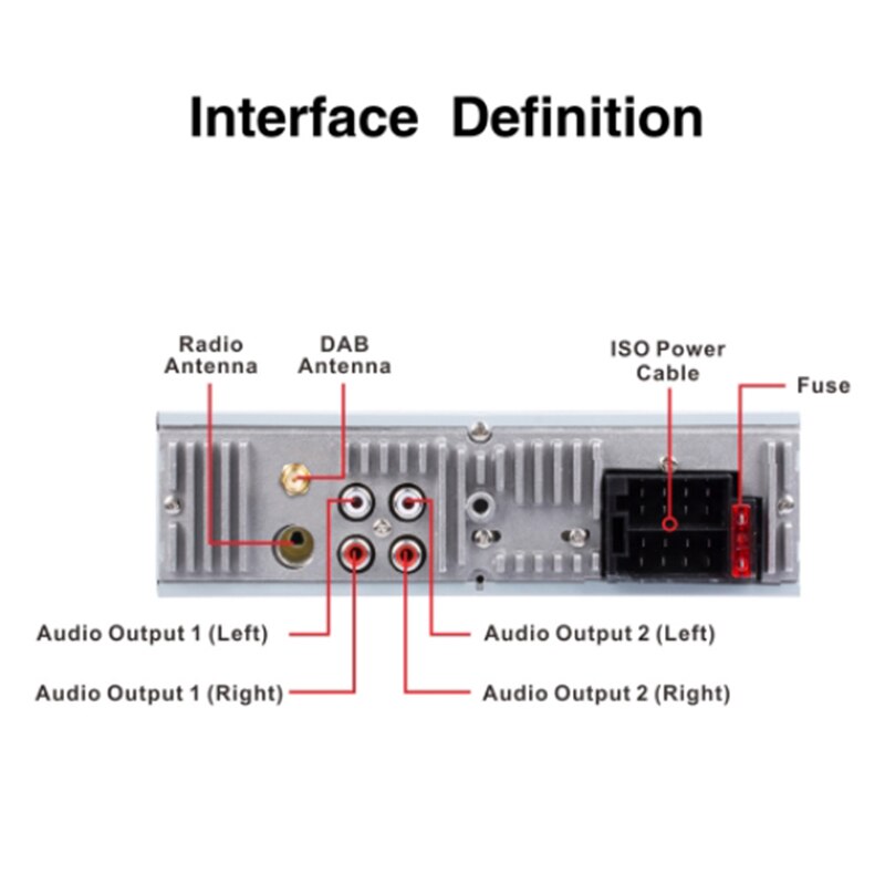 1 din dab+ ontvanger autoradio  mp3 stereo autoradio ondersteuning am fm rds bluetooth usb sd aux met dab-antenne