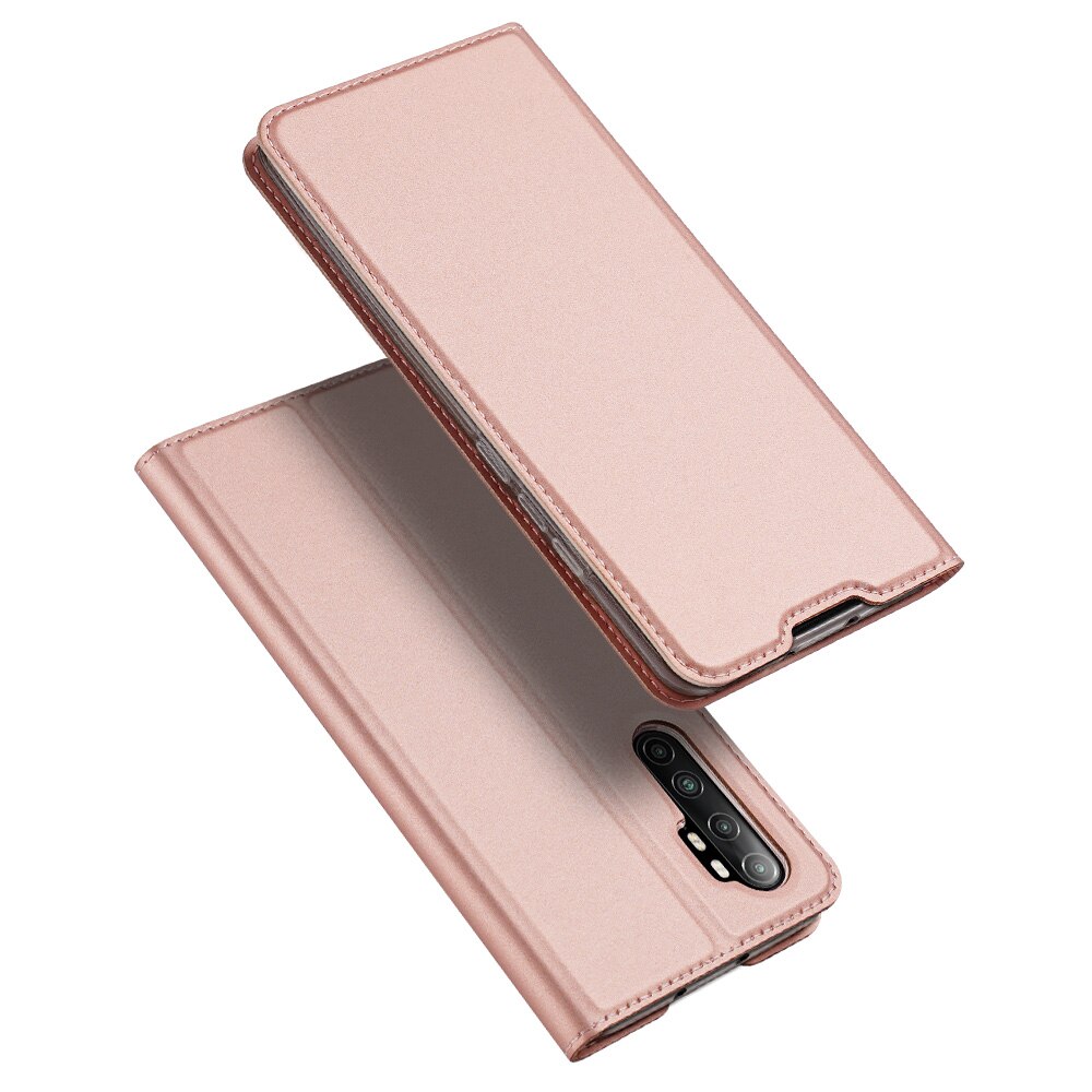 DUX DUCIS Skin Pro Series Flip Wallet Leather Case for Xiaomi Mi Note 10 Lite Note10 Lite Case Cover with Card Slot Accessories: Rose Gold