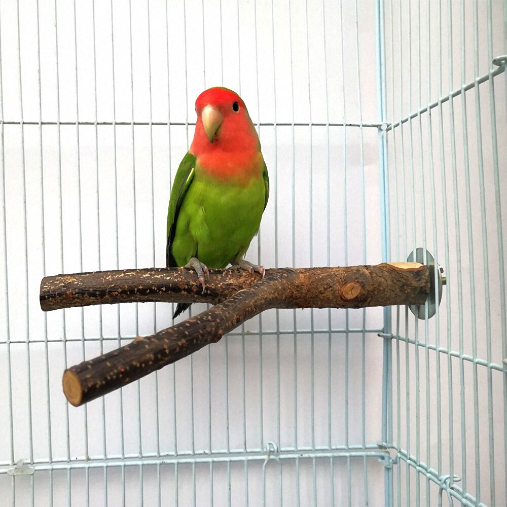 Parrot Perches Stand Parrot Accessories Wood Fork for Bird Stand Bird Cage Rest Holder Bird Toys Parrot Accessories Pet Supplies