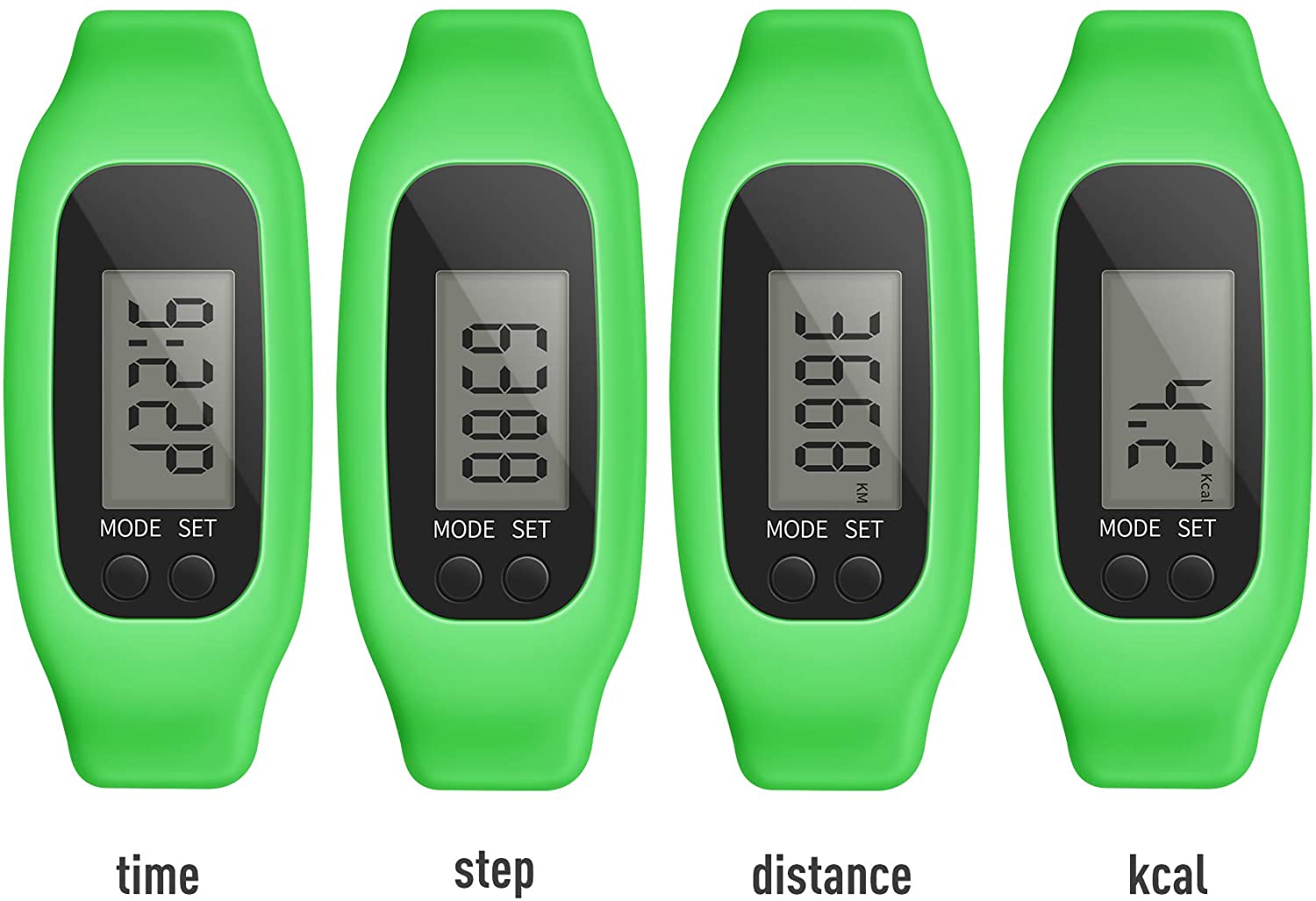 Fitness Tracker Horloge, Eenvoudig Bediening Walking Running Stappenteller Met Calorie Branden En Stappen Tellen