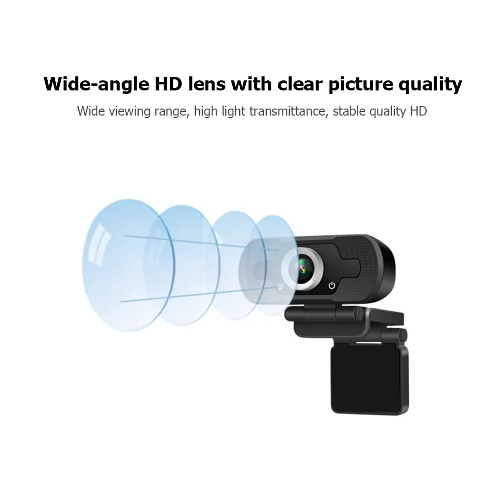 Widescreen Video Work Home Accessories HD 1080P Webcam Free Drive USB Mini Computer PC Web Camera Built-in Microphone