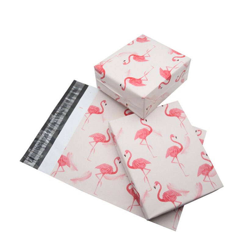 5 Maten Koerier Zak Flamingo Waterdichte Tas Zelf-Seal Lijm Express Zak Plastic Envelop Mailer Post Mailing Zakken 50 stuks